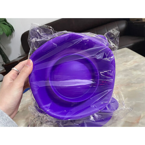 Bol para palomitas de maíz de silicona multicolor reutilizable y resistente al calor con tapa