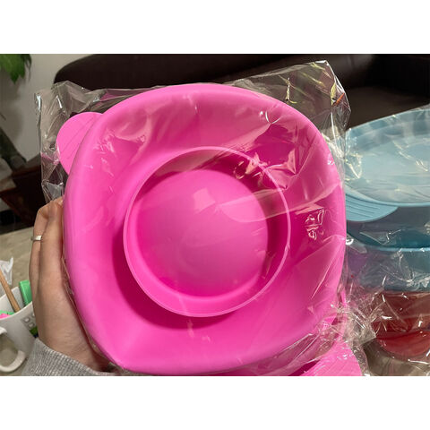 Bol para palomitas de maíz de silicona multicolor reutilizable y resistente al calor con tapa