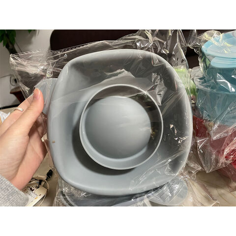 Bol para palomitas de maíz de silicona multicolor reutilizable y resistente al calor con tapa