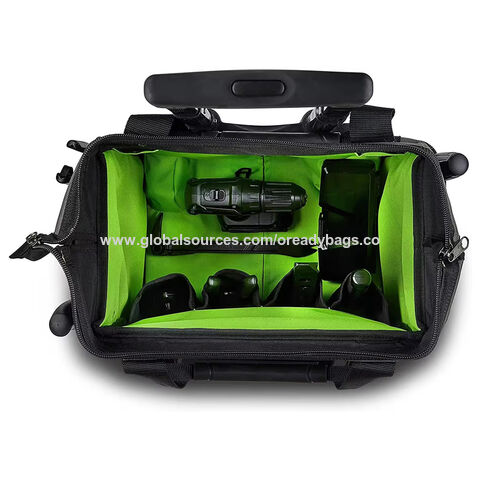 Mala de Ferramentas com Rodas Reforçada para Serviço Pesado com Múltiplos Compartimentos, Base Reforçada e Tecido Oxford 1680D Resistente às Intempéries. Fabricação OEM ODM personalizada.