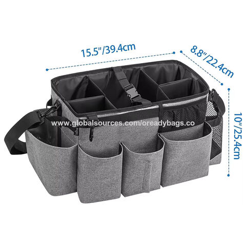 Bolsa de ferramentas profissional personalizável com vários bolsos, alça de ombro ergonômica e costuras reforçadas para eletricistas e reparos domésticos.