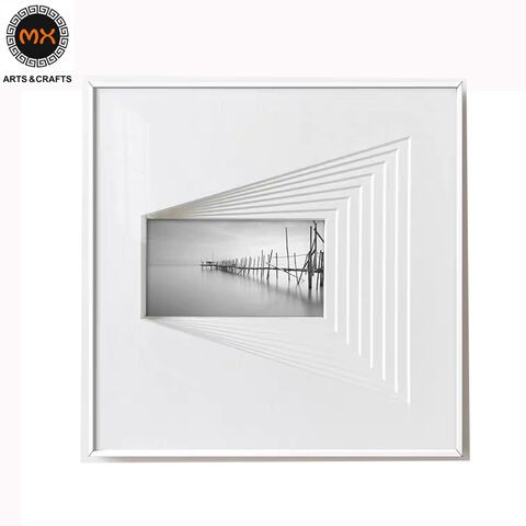 Quadratischer Galerie-Fotorahmen 30x30cm - Atemberaubende Präsentation mit Rahmen-Wandgalerie-Set - Dekorative Kunstdrucke & Hängerahmen in Schwarz
