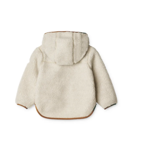 Fournisseur OEM Veste polaire tendance pour enfants, manteau en polaire à fermeture éclair, veste en sherpa polaire pour enfants, blanche pour l'extérieur