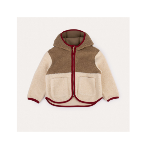 Fournisseur OEM Veste polaire tendance pour enfants, manteau en polaire à fermeture éclair, veste en sherpa polaire pour enfants, blanche pour l'extérieur