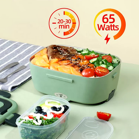 Boîte à Lunch Électrique 12V pour Voiture, Maison et Bureau, Chauffe-Plats en Acier Inoxydable 18/8, Boîte à Lunch Électrique de Cuisson en Gros