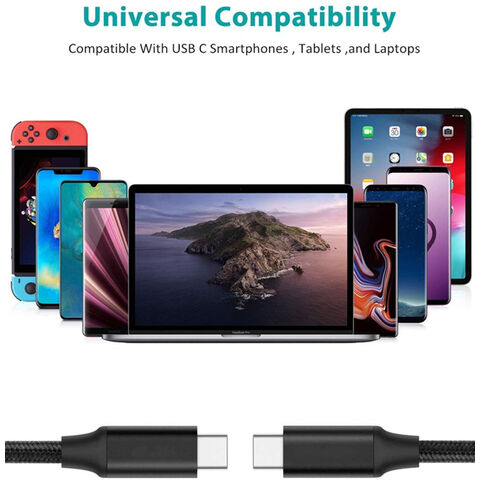 Nuevo Cable de Datos USB Tipo C a Tipo C 3.1/3.2 de Alta Velocidad, Transferencia de Datos a 20 Gbps, Salida de Video 4K, Carga Rápida de 240W 5A - ¡Oferta!