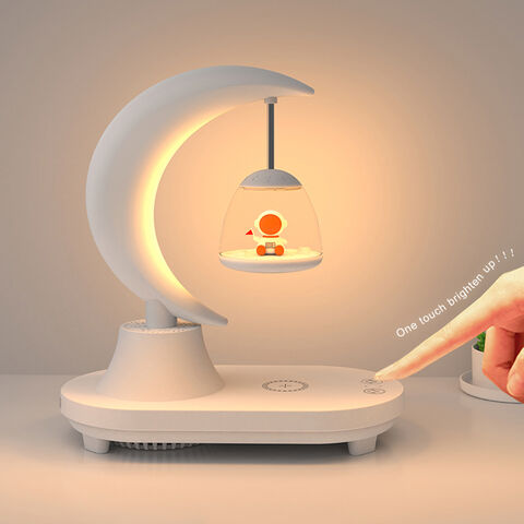 Lâmpada Astronauta 7 Cores com Carregador Sem Fio, Caixas de Música, Alto-falante Bluetooth, Lâmpada de Mesa LED Touch USB Recarregável para Cabeceira