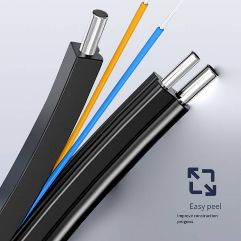 Cable de Fibra Óptica Dúplex Zipcord de 2 Hilos con Buffer Ajustado y Hilo de Aramid de Venta Caliente para Interiores Gjfjbv Gjfjbh Cables de Alta Comunicación