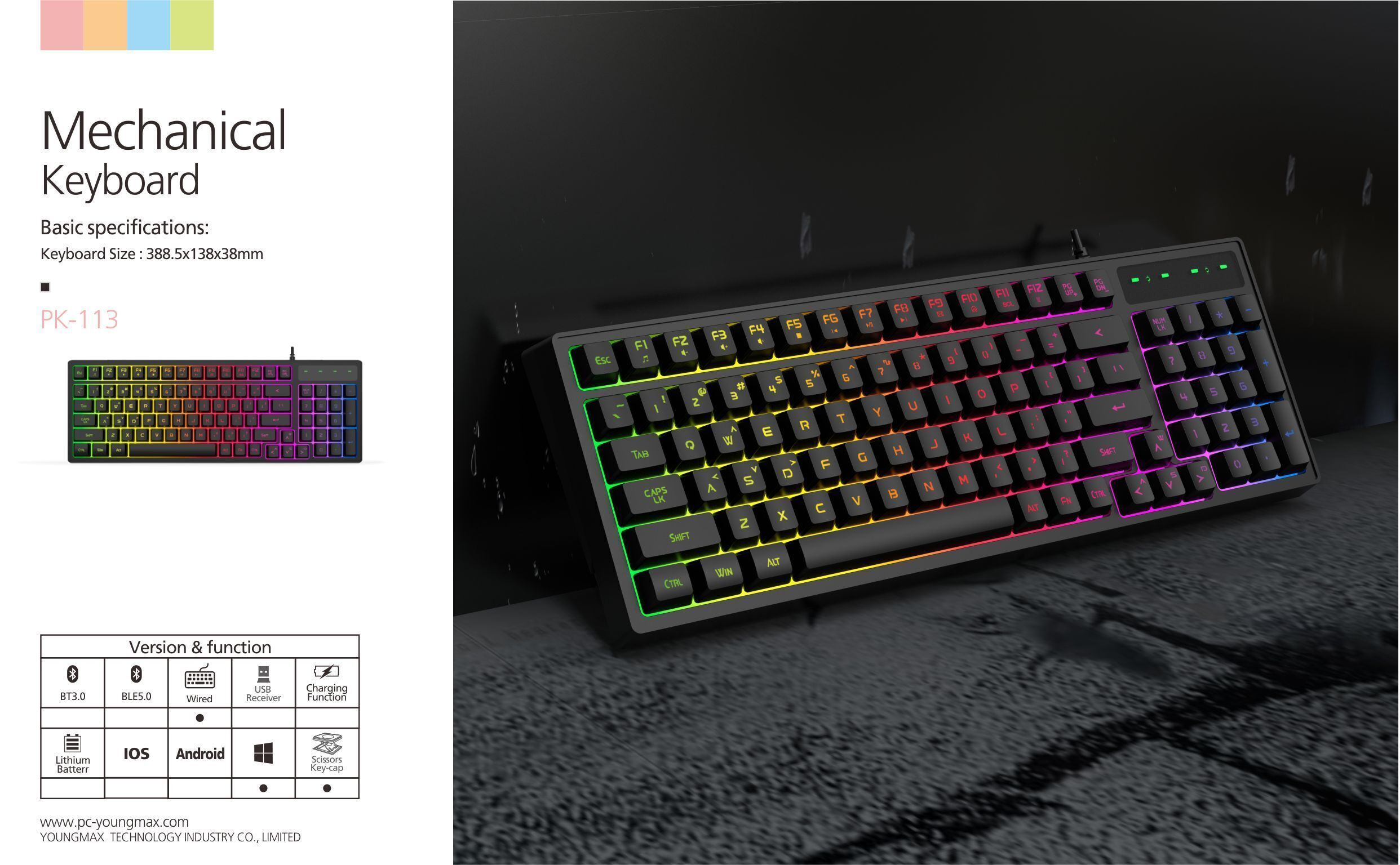 Bulk Buy China Wholesale Gaming Keyboard， Pk-113 $6.2 from Guangzhou ...