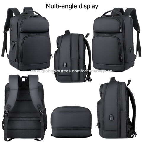 OEM Laptop Rucksack Hersteller PVC Beschichtung Wasserdicht Business Laptop Computer Reiserucksack Tasche mit Gepäckgurt Zubehör