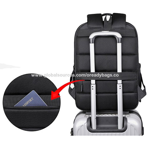 OEM Laptop Rucksack Hersteller PVC Beschichtung Wasserdicht Business Laptop Computer Reiserucksack Tasche mit Gepäckgurt Zubehör
