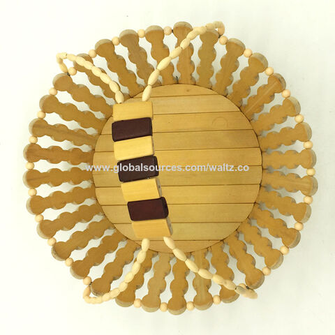Cesta de frutas de madera con diseño único y aspecto moderno para mesa, de Falak World Export