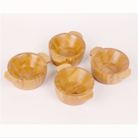 Pequeños cuencos de bambú para ensalada, cuencos de bambú para comidas de restaurante y hotel