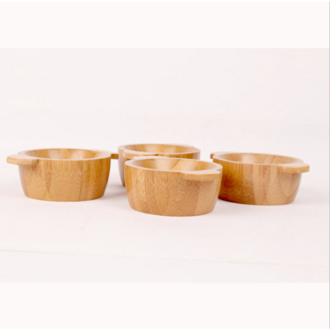 Pequeños cuencos de bambú para ensalada, cuencos de bambú para comidas de restaurante y hotel