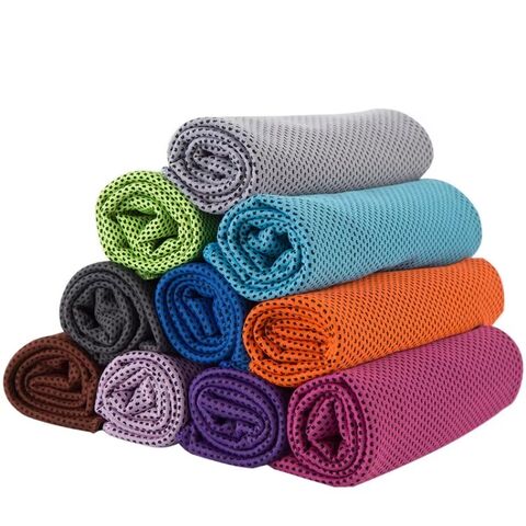 Serviettes de sport rafraîchissantes avec logo personnalisé, serviettes de sport en microfibre pour la transpiration, serviettes rafraîchissantes pour la transpiration, serviette fraîche en polyester pour le cou et le visage