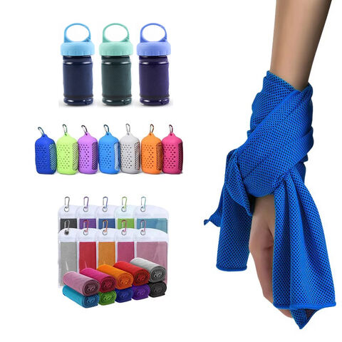 Serviettes de sport rafraîchissantes avec logo personnalisé, serviettes de sport en microfibre pour la transpiration, serviettes rafraîchissantes pour la transpiration, serviette fraîche en polyester pour le cou et le visage