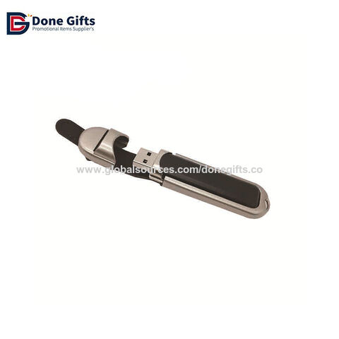 Werbe-USB-Sticks, drehbarer USB-Stick aus Metall mit Loch und Schlüsselanhänger, Logogravur oder -druck, OEM/ODM