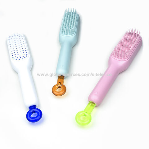 Nouvelle Conception Brosse à Cheveux Auto-Nettoyante Pour Femme Anti-Statique Massage Peigne Rétractable