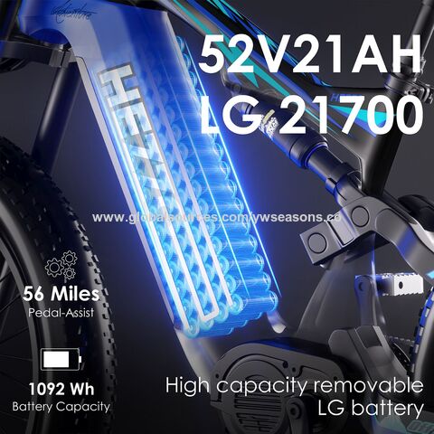 Vélo de Montagne Électrique Urbain Hezzo 1000W 52V 15Ah avec Panneau de Commande Intelligent - Idéal pour le Commerce B2B