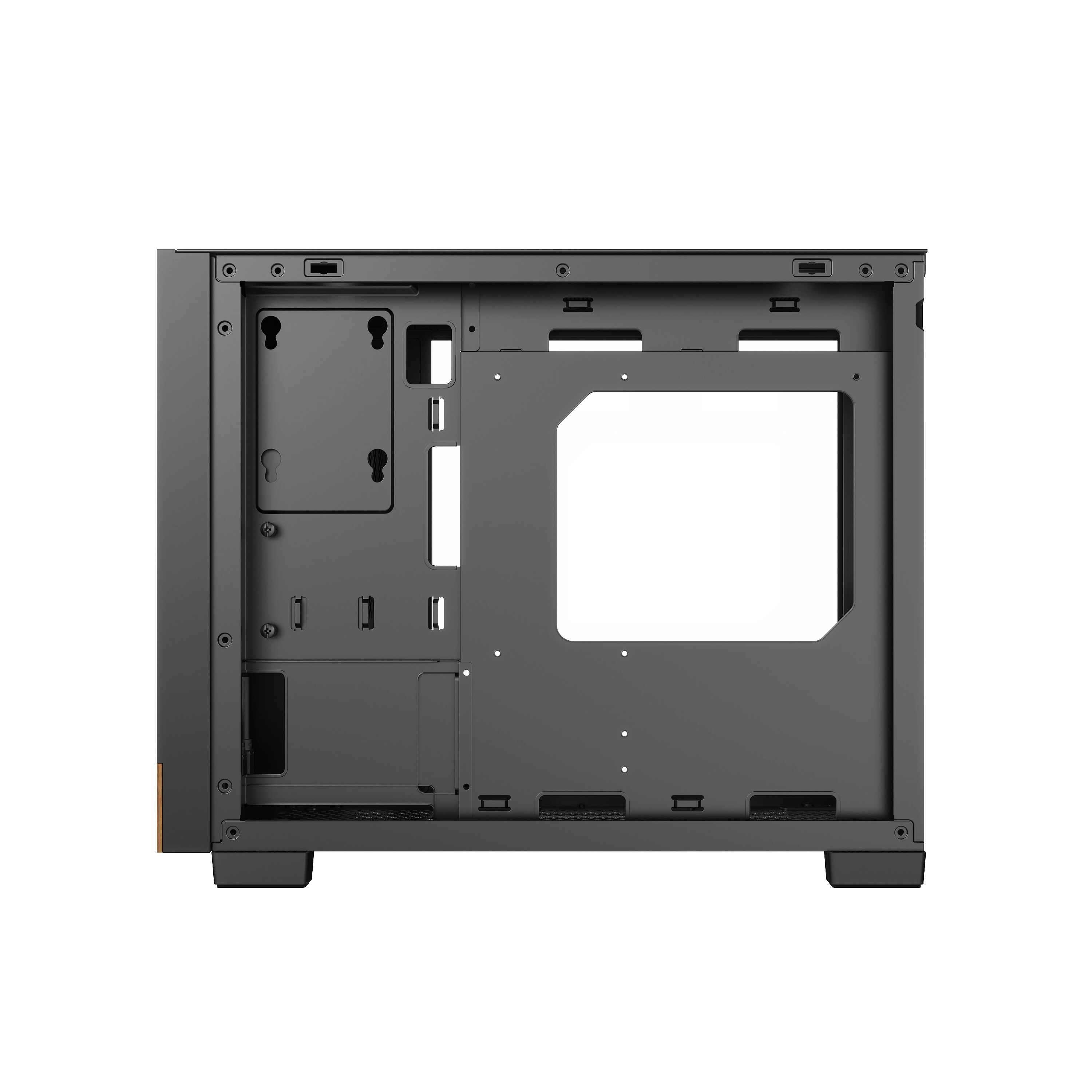 Ruix Matrix Black Fashion Wooden Pc Case Mid Size Tempered Glass ...