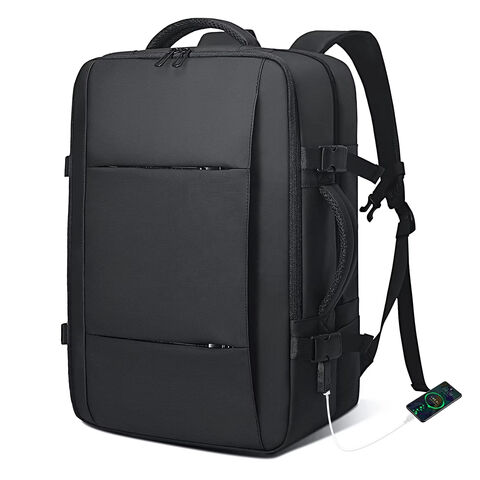 Sac à Dos Imperméable pour Ordinateur Portable avec Port USB, Doublure PVC et Système de Transport - Sac de Voyage Extensible pour Week-End, Affaires et École