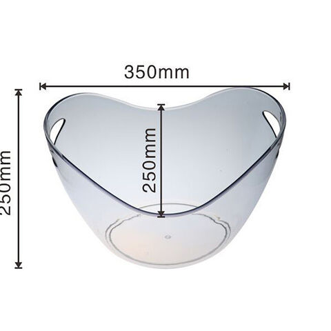 Precio preferencial Logo personalizado para fiestas Cubo de hielo de plástico transparente de gran capacidad para cerveza y champán