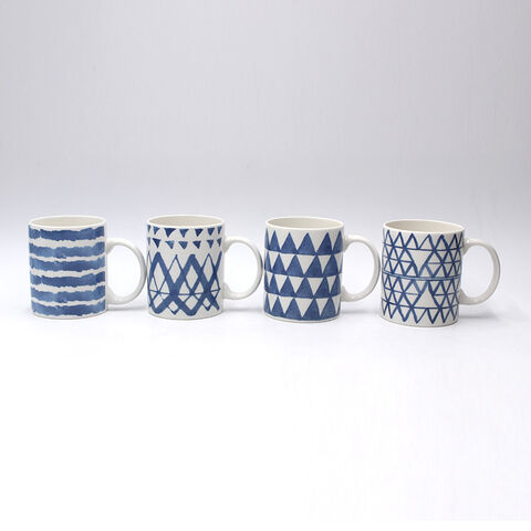 Taza de café de cerámica de sublimación blanca DIY de tendencia de 2021, caja de regalo personalizada y logotipo