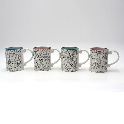 Taza de café de cerámica de sublimación blanca DIY de tendencia de 2021, caja de regalo personalizada y logotipo