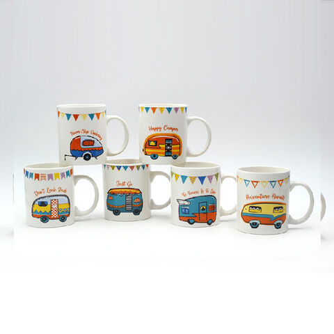 Taza de café de cerámica de sublimación blanca DIY de tendencia de 2021, caja de regalo personalizada y logotipo