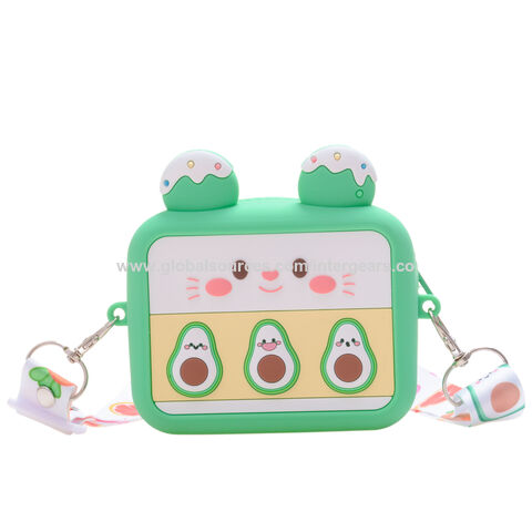 Bolsos de Silicona con Correa Ajustable, Diseño de Fresa, Suaves, de Un Solo Hombro para Niñas - Directo de Fábrica