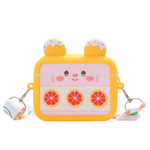 Bolsos de Silicona con Correa Ajustable, Diseño de Fresa, Suaves, de Un Solo Hombro para Niñas - Directo de Fábrica