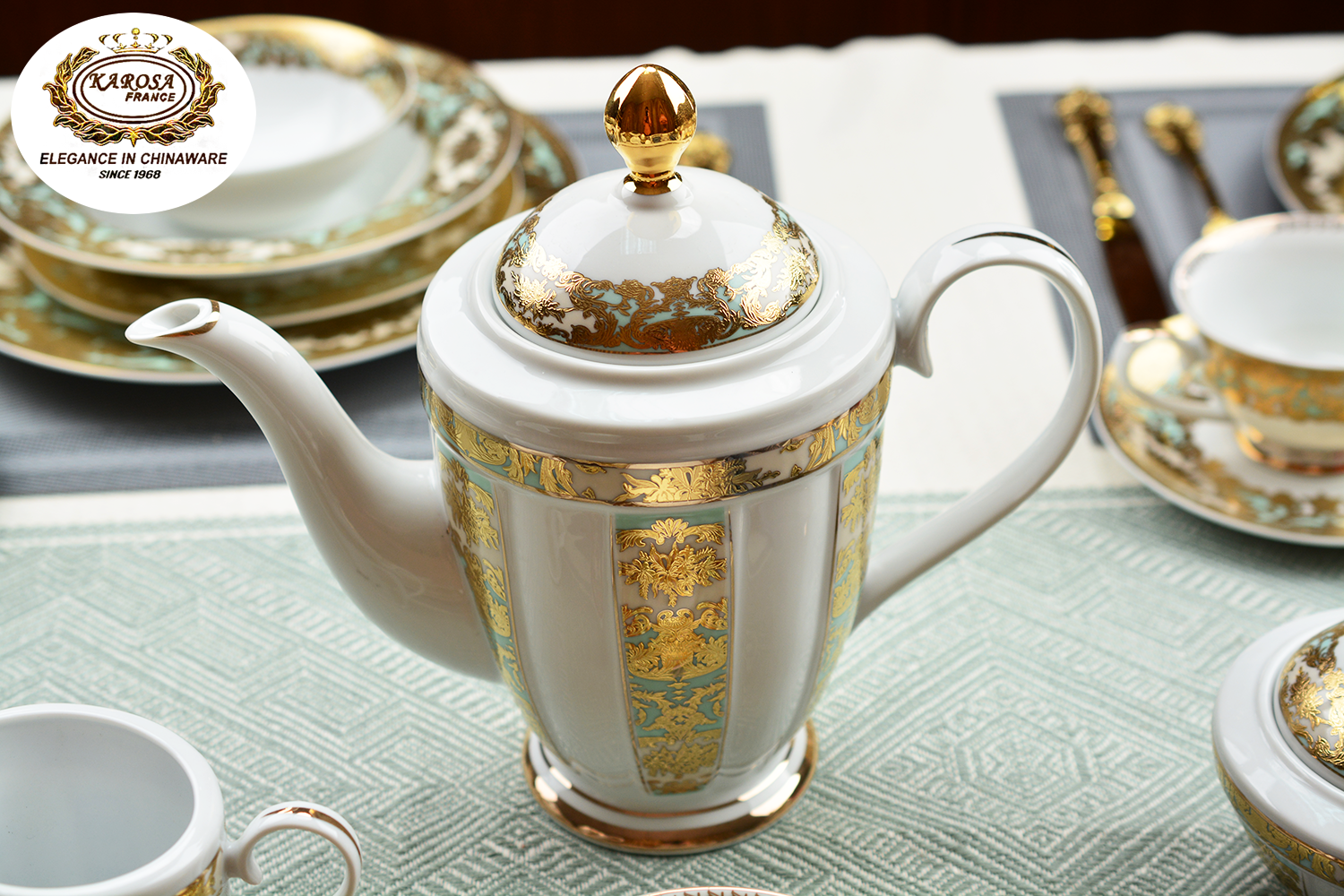 24pcs Luxury Porcelain Elegant Bone China Royal Style Coffee Tea Cup ...
