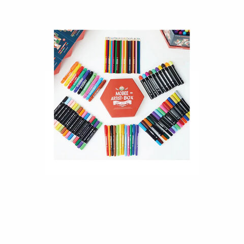 Ensemble d'art Super Mega pour enfants de 208 pièces, dessin et coloriage complets, version en anglais et russe avec chevalet