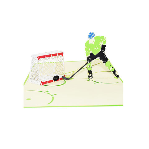 Carte de vœux 3D Pop-up Hockey sur glace