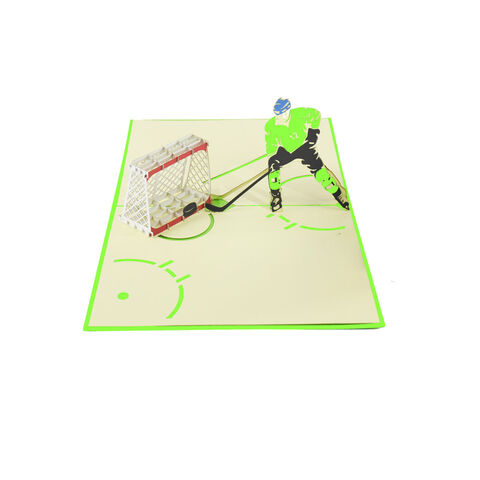 Carte de vœux 3D Pop-up Hockey sur glace