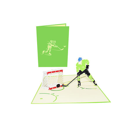 Carte de vœux 3D Pop-up Hockey sur glace