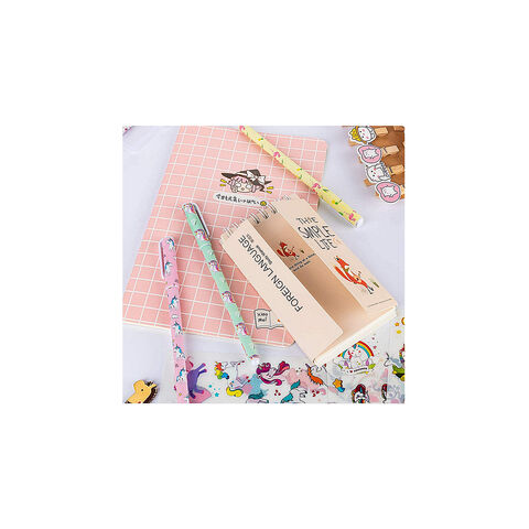 Amycute Ensemble de Papeterie Licorne pour Filles 22 Pièces, Stylo à Bille Licorne 10 Couleurs, Règle en Bois, Cahier