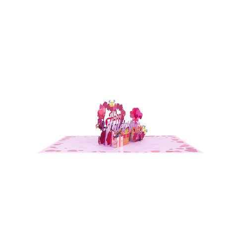 Cartes de vœux pop-up 3D "Je t'aime" Cadeau de Saint-Valentin pour enfants - Cartes pop-up personnalisées en gros