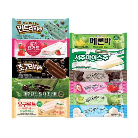 Amplia Variedad de Helados Coreanos Populares (Lotte, Binggrae, Seoju, etc.) - Venta al por mayor de helados coreanos