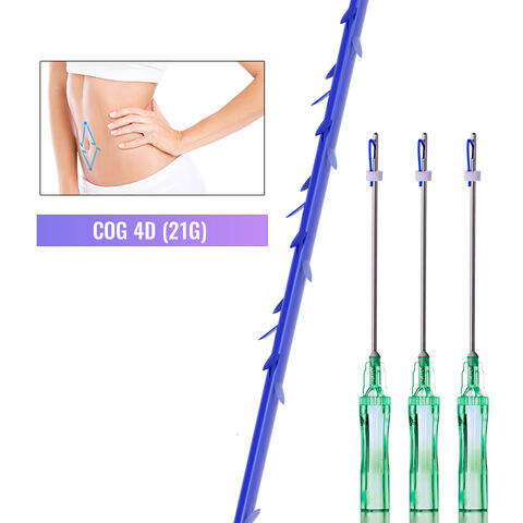 Resorbierbares 21g L W Kanülen Cog 4D PDO Fadenlifting zur Faltenentfernung und Hautverjüngung