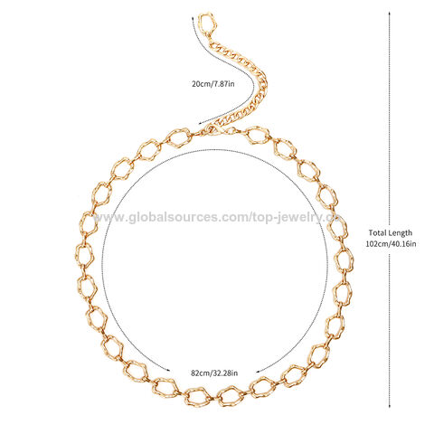 Joyería Duradera de Cadena para el Vientre Dorada para Mujer, ODM OEM para Marcas Zara, H&M, C&A