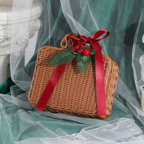 Cajas de Regalo Vintage de Mimbre para Mini Almacenamiento