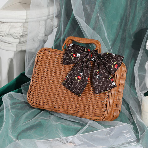 Cajas de Regalo Vintage de Mimbre para Mini Almacenamiento