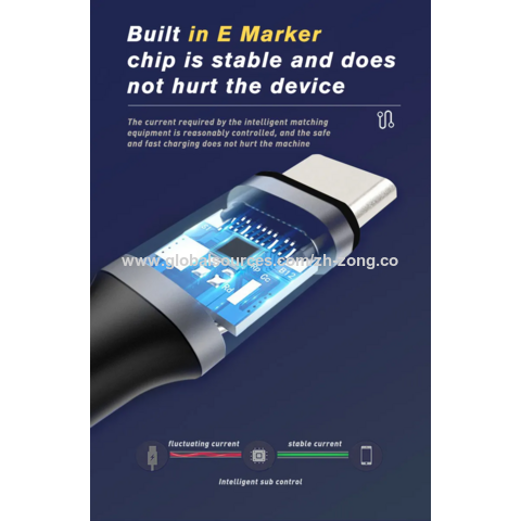 Cable USB4 de alta calidad de 240W, conector en ángulo tipo C a tipo C, compatible con carga de 8K60HZ, Mac, teléfono, 40G, 48V 5A, para uso en teléfonos móviles