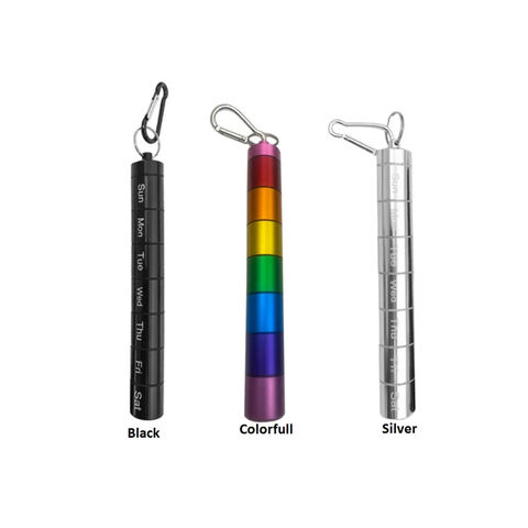 Hochwertiger 185*25mm Wochen-Pillen-Organizer für Reisen, 7-Tage-Pillendose mit einzigartigem offenem Design und großen Fächern - Ideal für Großhändler