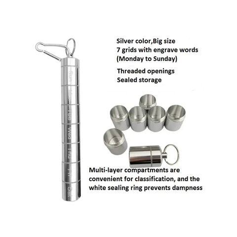 Hochwertiger 185*25mm Wochen-Pillen-Organizer für Reisen, 7-Tage-Pillendose mit einzigartigem offenem Design und großen Fächern - Ideal für Großhändler