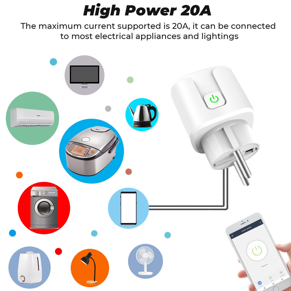 Vifi Socket Smart Home Wifi Socket 16a 22v Remote Control Graffiti App Voice Timing ...