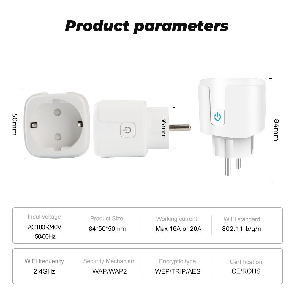 Vifi Socket Smart Home Wifi Socket 16a 22v Remote Control Graffiti App Voice Timing ...