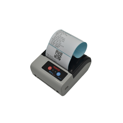80mm Mini-Bondrucker mit automatischem Cutter, tragbarer Thermobilddrucker mit Gürtelclip, kompatibel mit Etikettenpapier