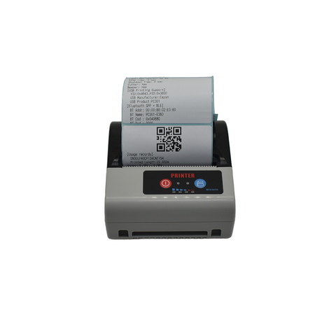80mm Mini-Bondrucker mit automatischem Cutter, tragbarer Thermobilddrucker mit Gürtelclip, kompatibel mit Etikettenpapier